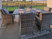 Set mit 2 Stühlen und Sitzkissen CASCAIS Polyrattan Grau_885006