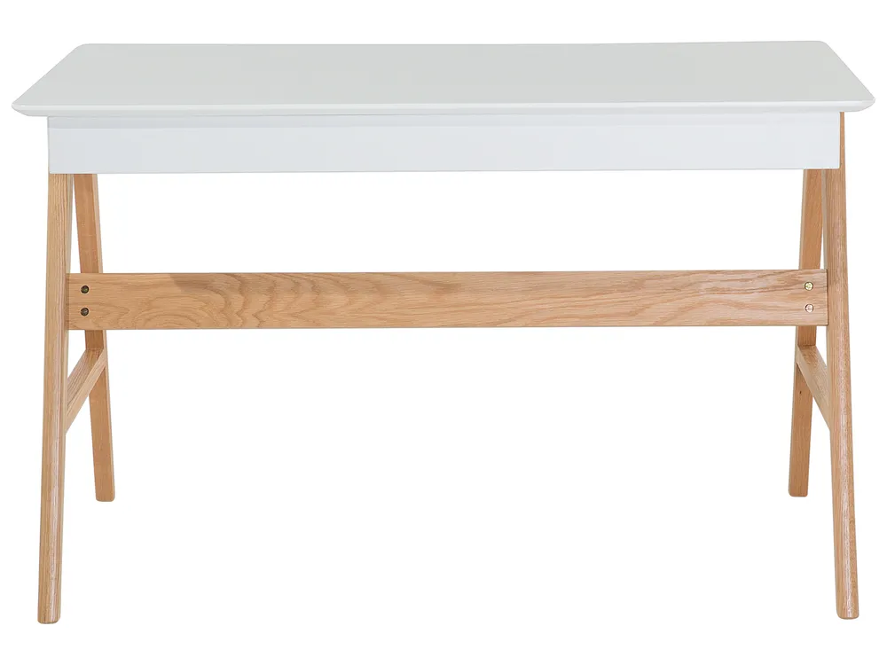 Home Office Desk SHESLAY 120 cm 70 cm with Drawers White_611922