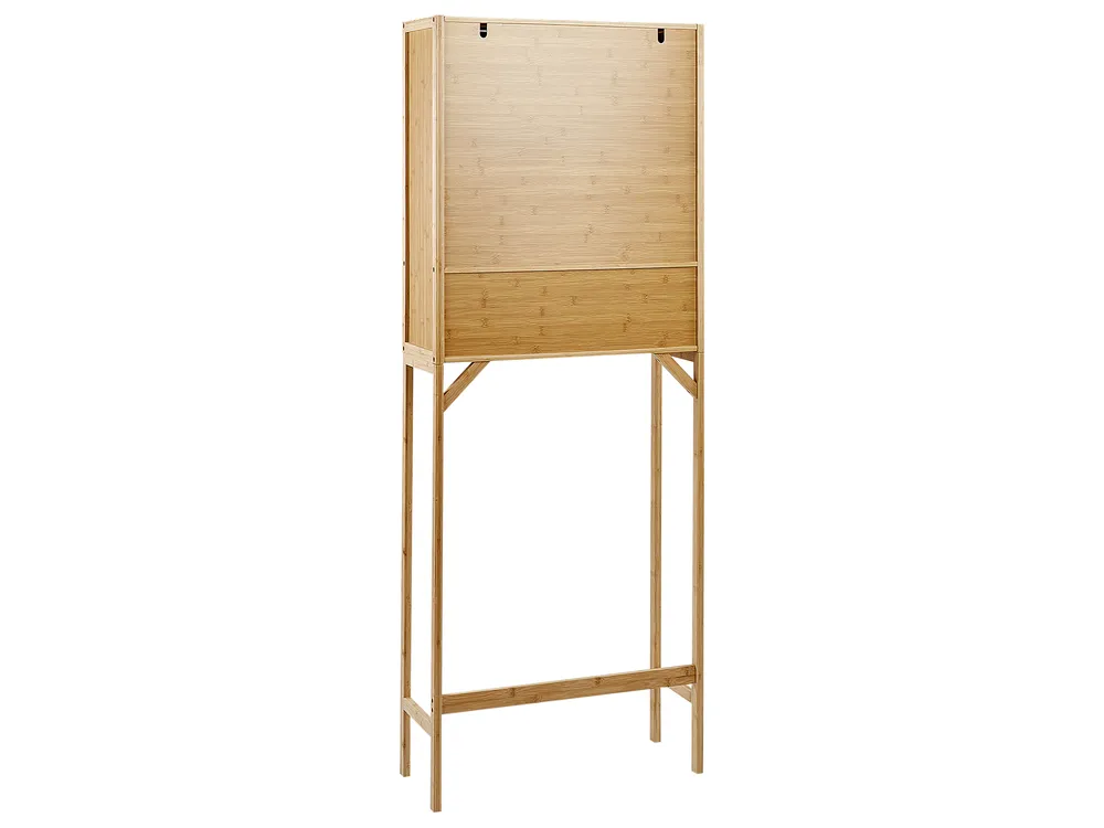 Badezimmerschrank OKARCHE Bambus 63 cm Hellbraun - Beliani.de