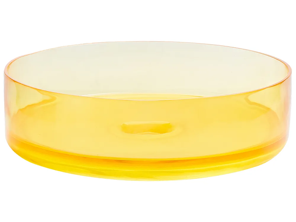 Aufsatzwaschbecken TOLOSA ⌀ 36 cm Mineralwerkstoff Gelb_986139