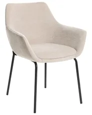 Esszimmerstuhl 2er Set BOWDON Chenillegewebe Hellbeige_1040041