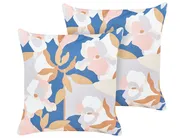 Gartenkissen 2er Set VEREZZI Blumenmuster 45 x 45 cm Bunt_882609