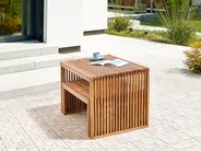 Garden Dining Set with Benches 6 Seater SULZANO Acacia Wood Brown_921728