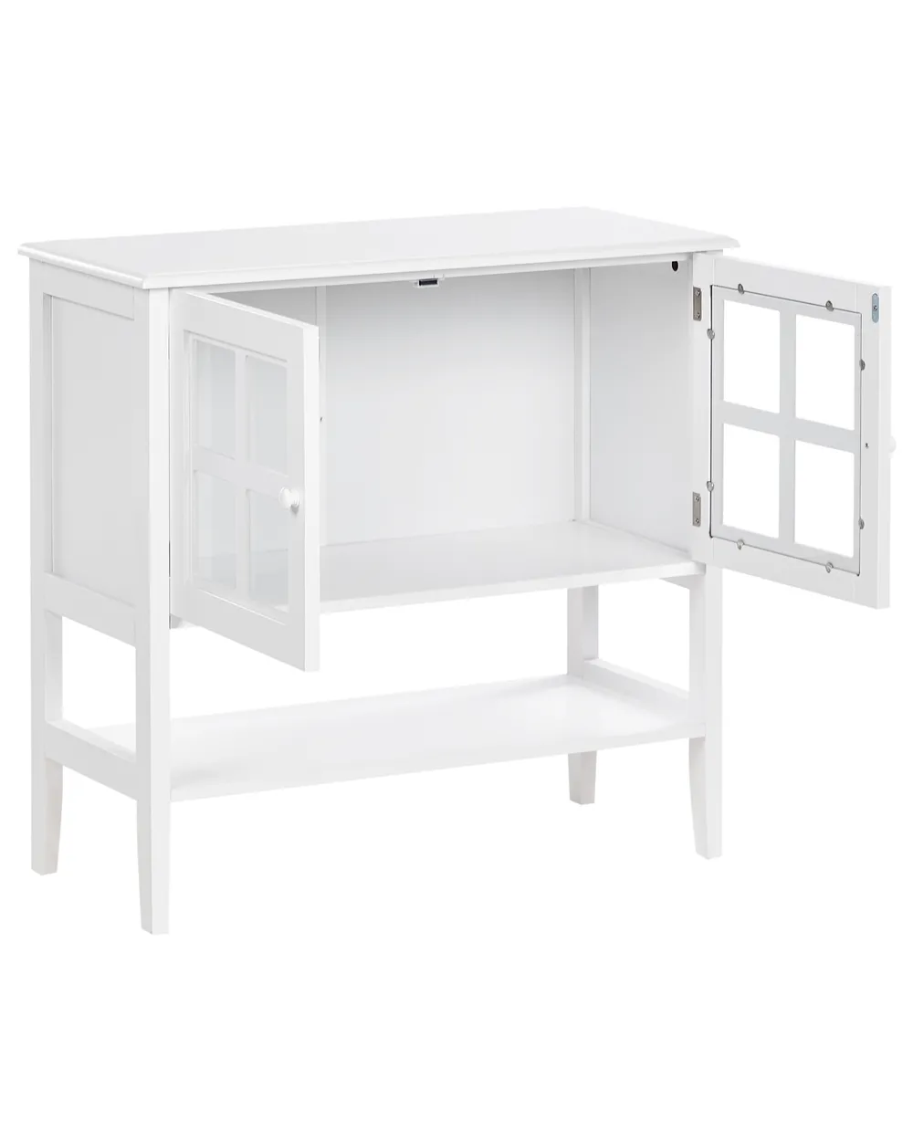 Sideboard mit Glastüren mit Ablage INLET 80 cm Weiß_968075