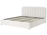 Bett mit Stauraum CHALLANS Stoff Cremeweiß 180 x 200 cm_1022952