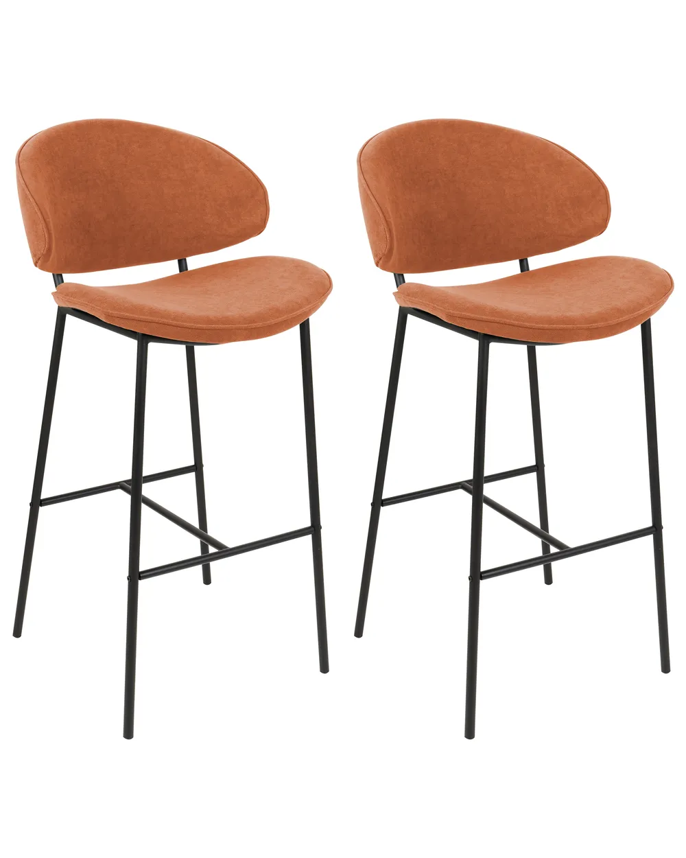 Set mit 2 Barstühlen KIANA Orange