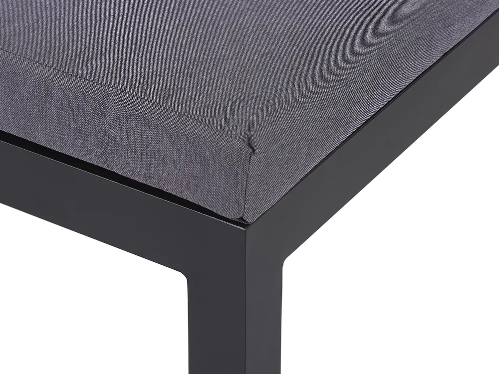 Garten Ecksofa mit Tisch 5-Sitzer MESSINA Metall Schwarz linksseitig_769456