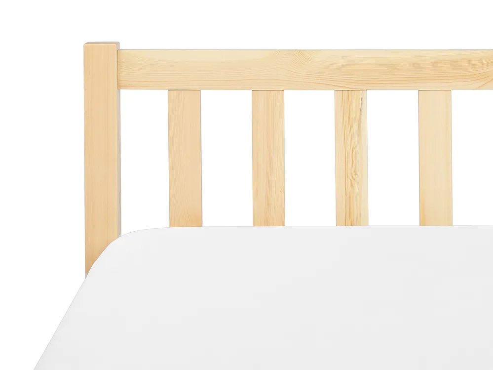 Bett mit Lattenrost Kiefernholz FLORAC 90 x 200 cm Hellbraun_918218