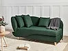 Linksseitige Chaiselongue MERI mit Stauraum Kunstleinen Grün