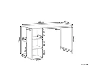 Schreibtisch DESE 120 cm 60 cm Braun / Weiß_791169