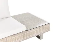 Garden Corner Sofa with Table 5 Seater LANCIANO PE Rattan Off-White Right Hand_930949