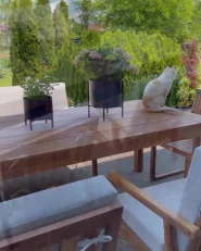 Lounge Set mit Tisch 4-Sitzer PALLANO Akazienholz Taupe_951235