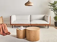 Sofa 3 Seater VORGOD Fabric Off-White_1186003