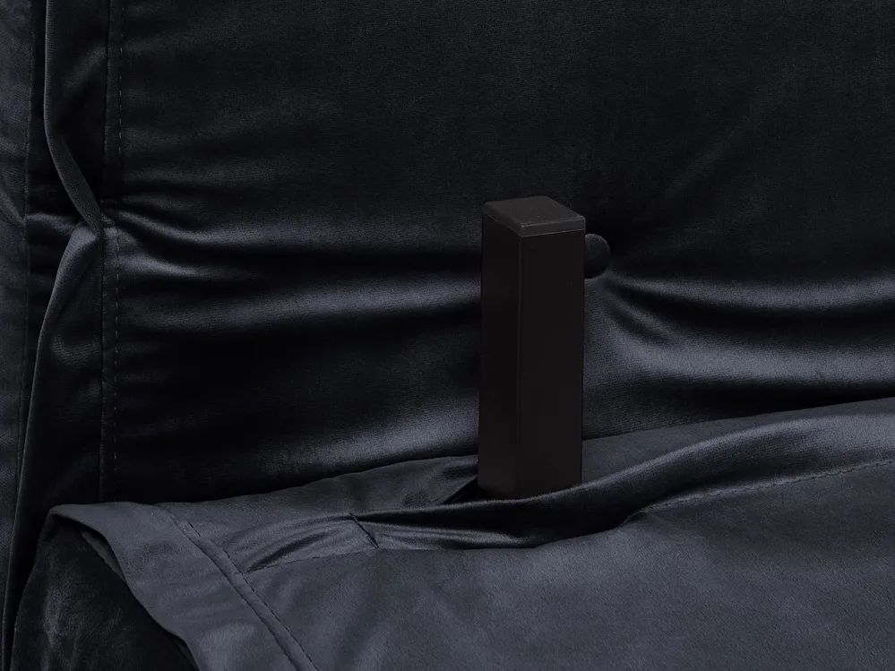 Sofa Bed 2 Seater VESTFOLD Velvet Black_851097