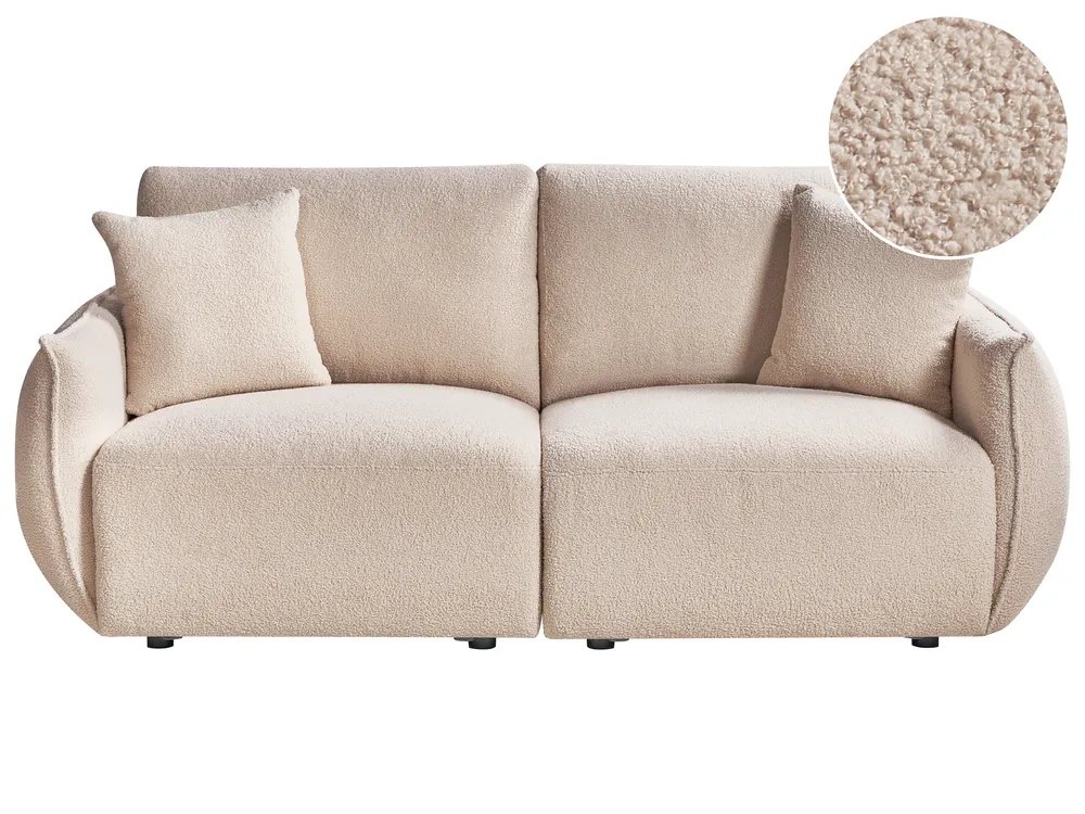 Modulsofa 2-Sitzer MESNALI Bouclé Beige
