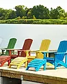 Garten Fußhocker ADIRONDACK Blau