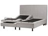 Bett verstellbar Stoff DUKE II 180 x 200 cm Hellgrau