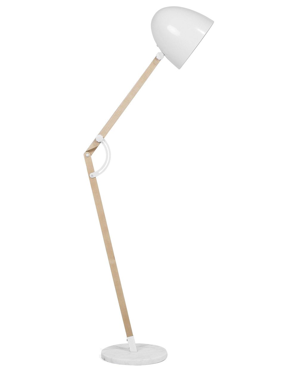 Staande lamp HETTON Verstelbaar Eikenhout Wit