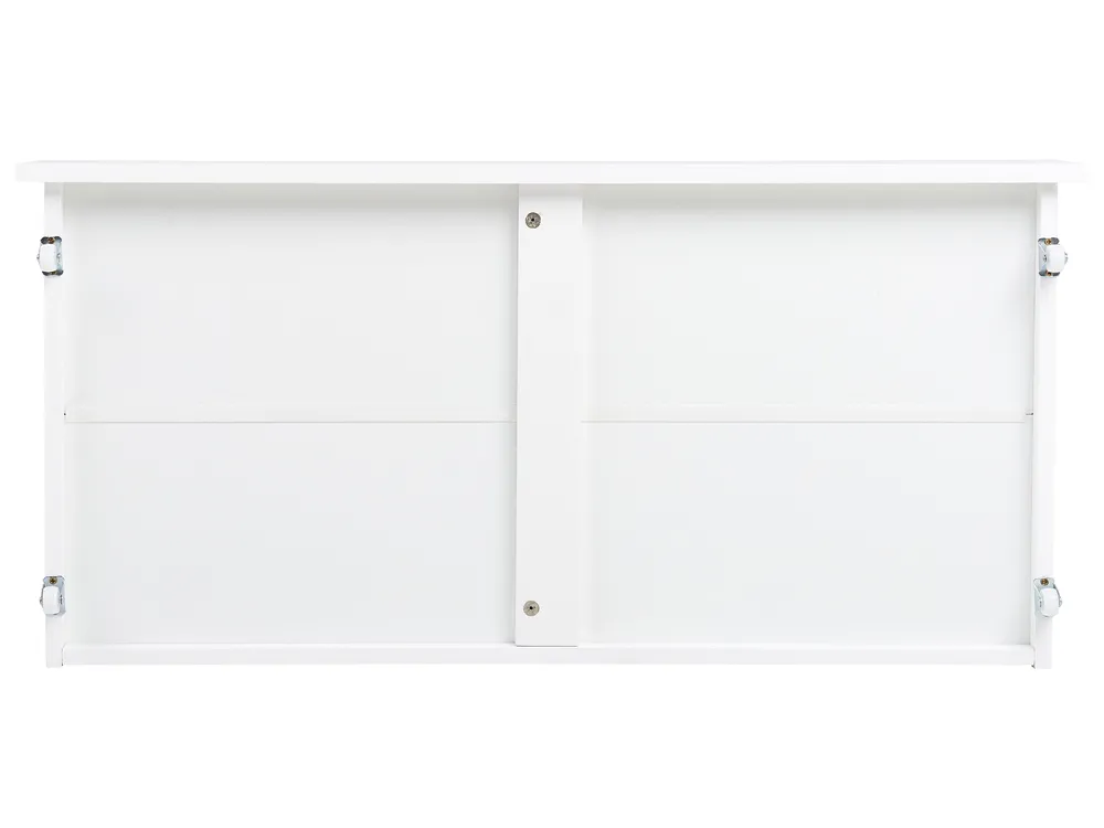 Set of 2 Bed Storage Drawers Pine Wood CRONAT White_964229