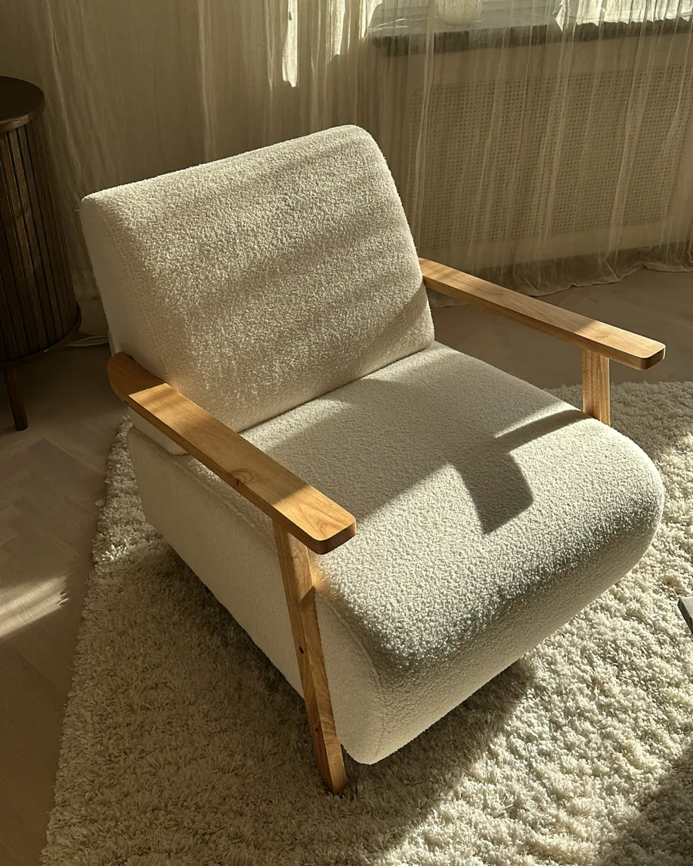 Sessel LESJA Bouclé Hellbeige_983098