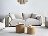 Sofa 3-Sitzer LUVOS Samtstoff Taupe