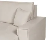 Corner Sofa Bed 3 Seater ABACKA Corduroy Beige Right Hand_896788