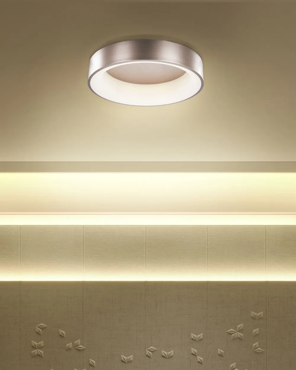 LED Deckenlampe DAWEI Metall Hellbraun