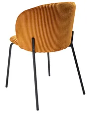 Set of 2 Dining Chairs MILES Corduroy Orange_962611