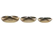 Set of 3 Trinket Dishes UJUNG Metal Gold_849380
