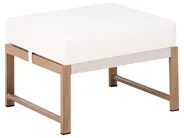 Lounge Set mit Tisch und Ottomane 5-Sitzer NOLA Metall Hellbeige_998409