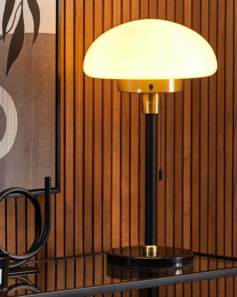 Tischlampe MINIJA Metall Schwarz