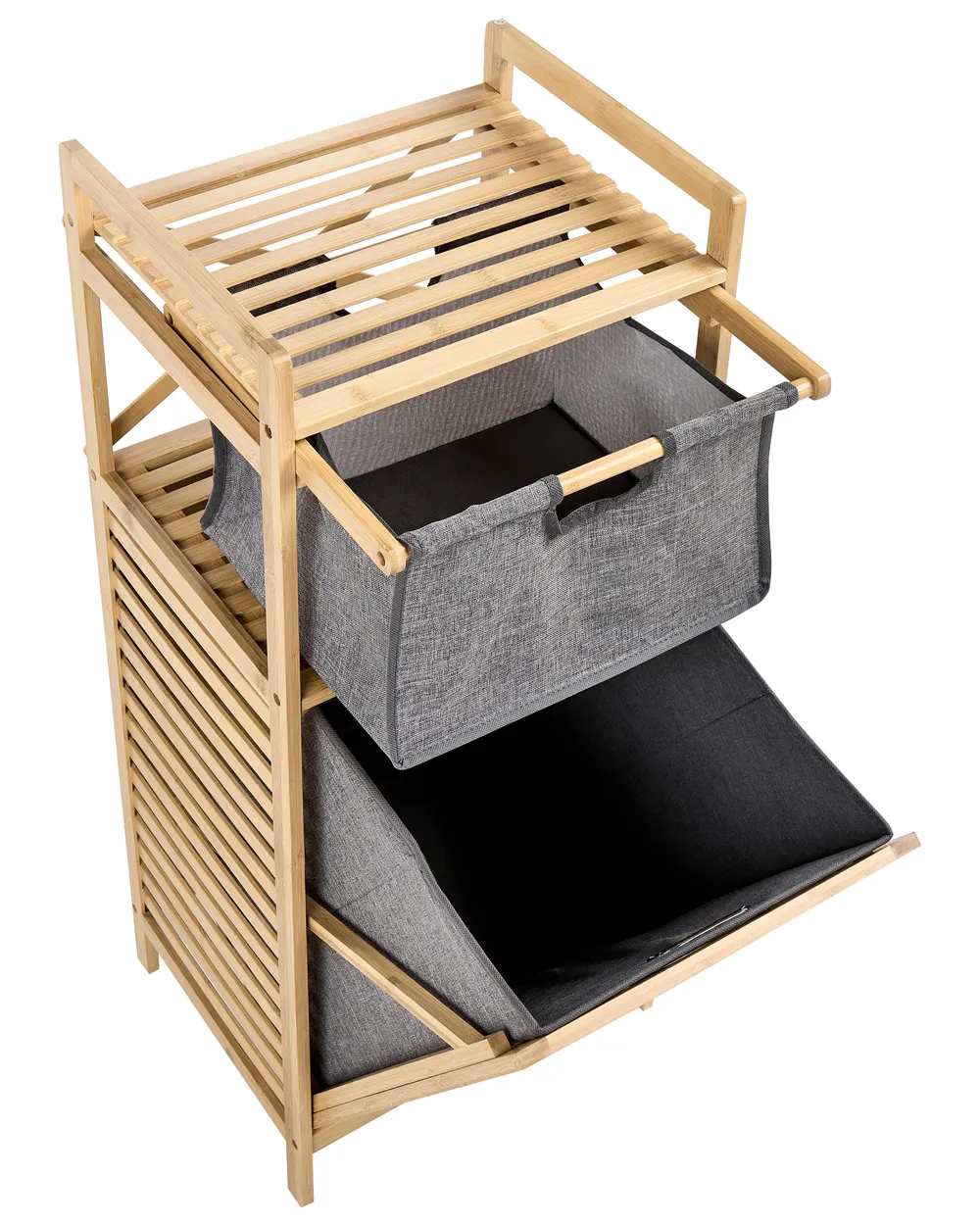 Tilt-Out Laundry Cabinet CUTERVO 40 cm Bamboo Light Brown_1135808