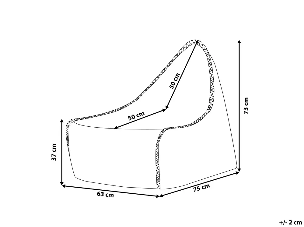 Sitzsack 200 L DROP 63 cm 75 cm Goldbraun_798953