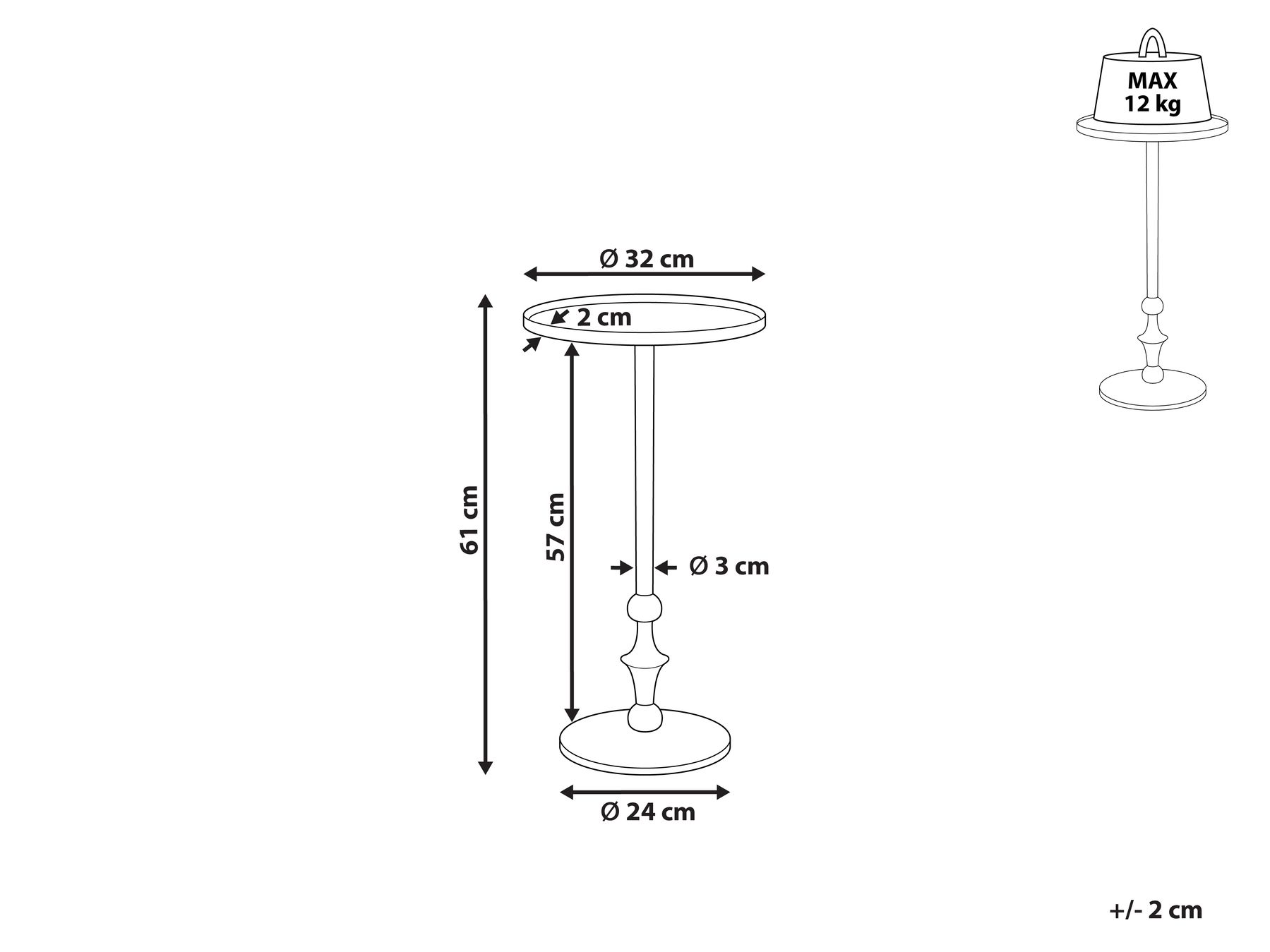 Beistelltisch MEDA Metall Silber_854358