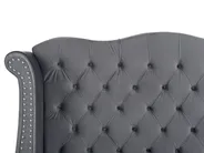 Bett mit Lattenrost Samtstoff AYETTE 180 x 200 cm Grau_762716