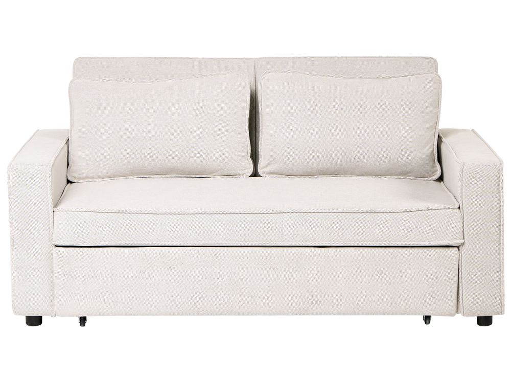 Schlafsofa 2-Sitzer UTTELA Stoff Cremeweiß
