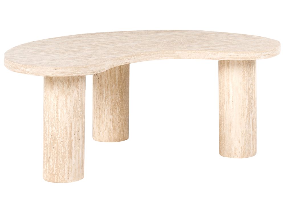 Salontafel NOMA 52 cm 90 cm Travertijn-effect Travertijn-effect