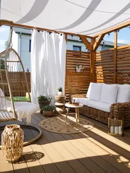 Laterne MAURITIUS 40 cm Weidenholz Naturfarben_824472