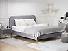 Bett mit Lattenrost Samtstoff FLAYAT 140 x 200 cm Grau