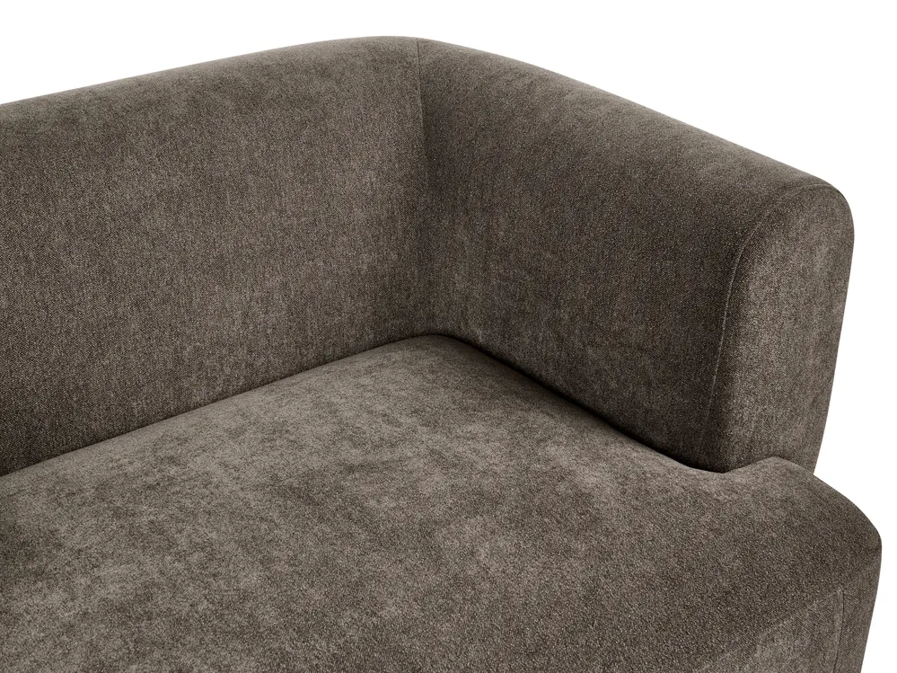 Living Room Set 6 Seater HOGBO with Ottoman Fabric Brown_1049975