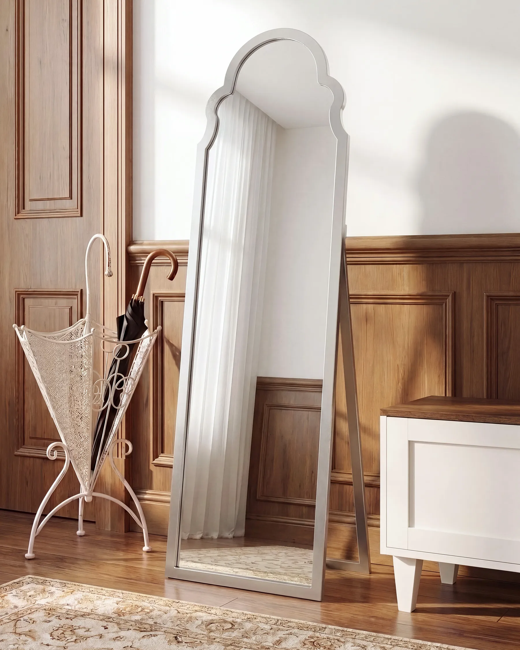 Standing Mirror CHATILLON 150 cm Silver_830349
