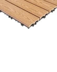 Terrassenfliesen ATESSA Holz- Plastik- Verbundstoffe (WPC) Hellbraun_966725