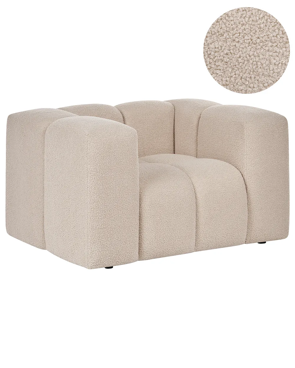 Fauteuil ANTOLA Bouclé Beige