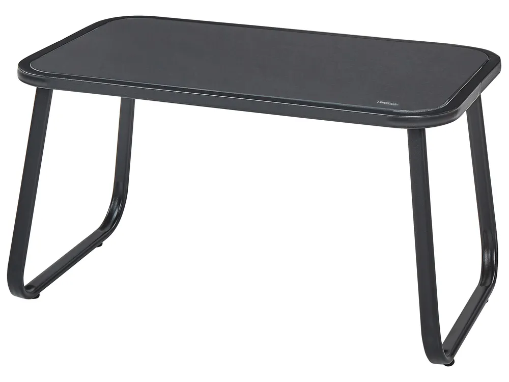 Lounge Set mit Tisch 4-Sitzer BARREA Metall Schwarz_921824