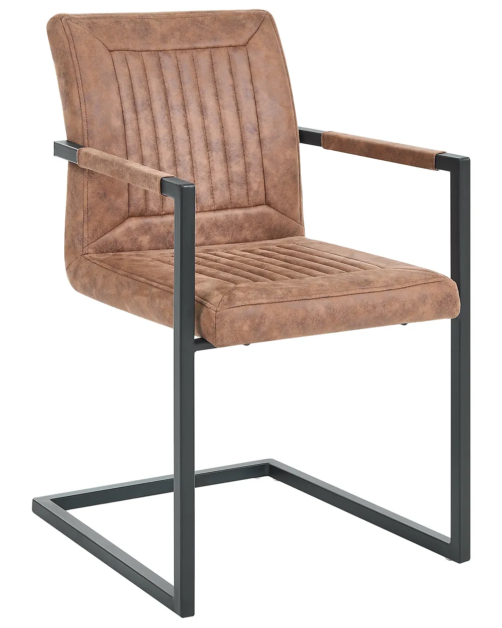 Konferenzstuhl 2er Set BRANDOL Kunstleder Braun_1176764