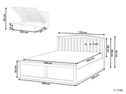 Ottoman Bed CLARBEC Pine Wood White 160 x 200 cm (EU King Size)_985599