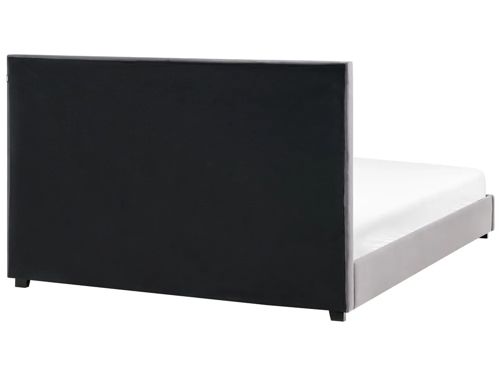 Bett mit Lattenrost Samtstoff ROUEN 180 x 200 cm Dunkelgrau_1004590
