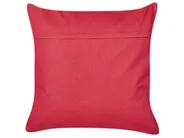 Dekokissen 2er Set SIDERASIS 45 x 45 cm Samtstoff Rot Mit Aufschrift_892870