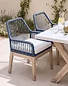 Set mit 2 Stühlen und Sitzkissen OLBIA Marineblau
