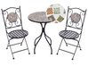 Bistro Set klappbar CASARIO Metall Schwarz